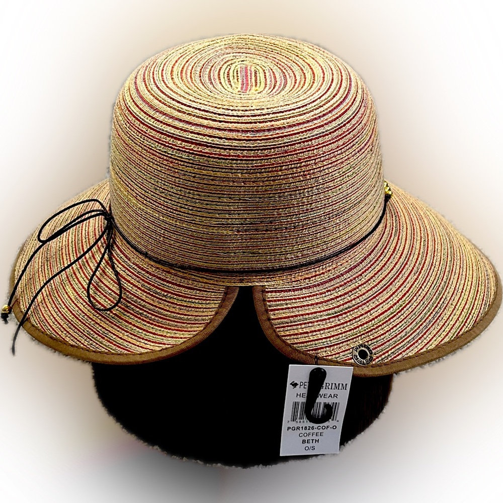 Peter Grimm BETH Wide Brim Sun Hat Cotton Nylon Blend OS Adjustable NEW - Picture 5 of 15